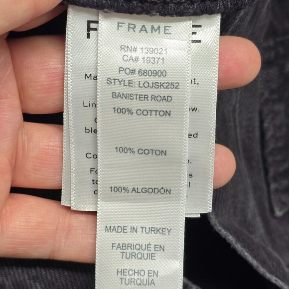 Frame Jeans Womens 29 Black Distressed Le Original Skinny High Rise Denim Punk - Picture 9 of 16